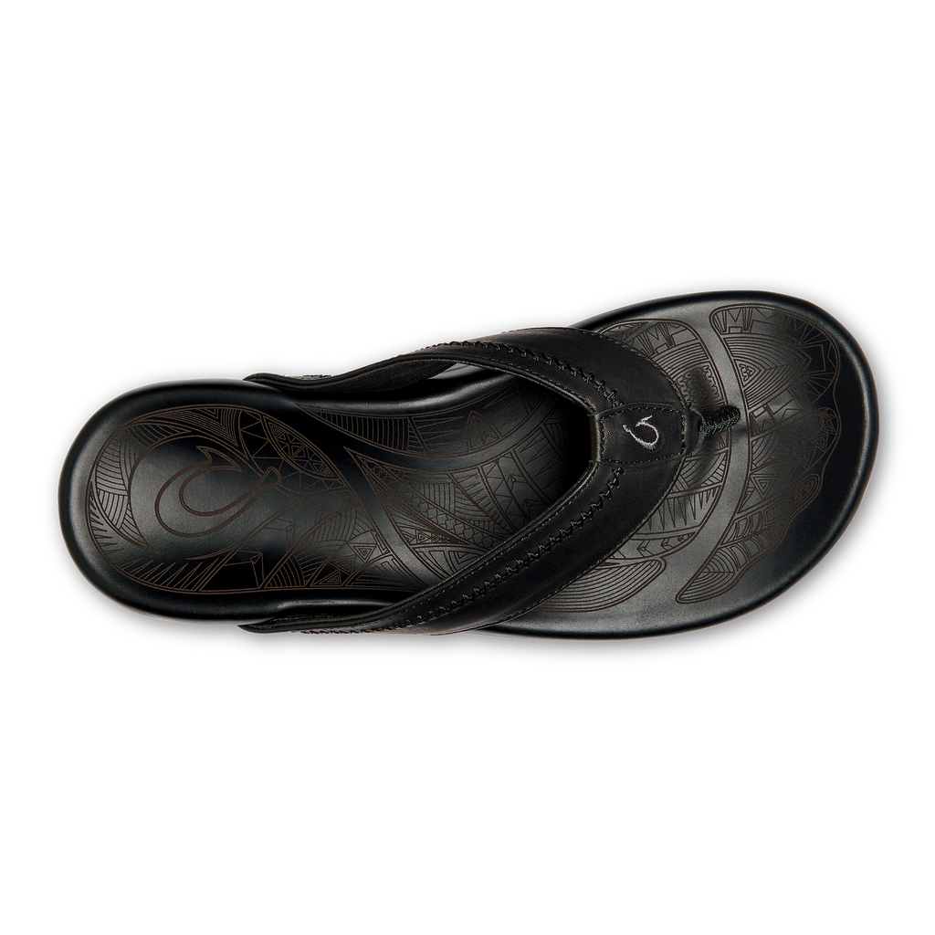 Olukai Hiapo Men's Leather Beach Sandals Lava Rock Footwear 2 Olukai Hiapo Men's Leather Beach Sandals Lava Rock Footwear