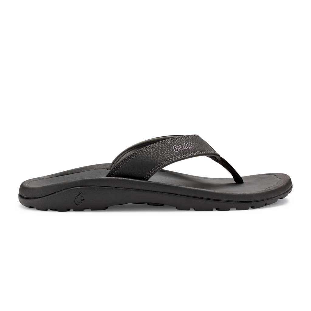 Olukai 'Ohana Men's Beach Sandals Black/Dk Shadow 1 Olukai 'Ohana Men's Beach Sandals Black/Dk Shadow