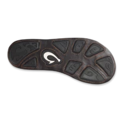 Footwear Olukai Mea Ola Men's Leather Beach Sandals Tan/ Dark Java