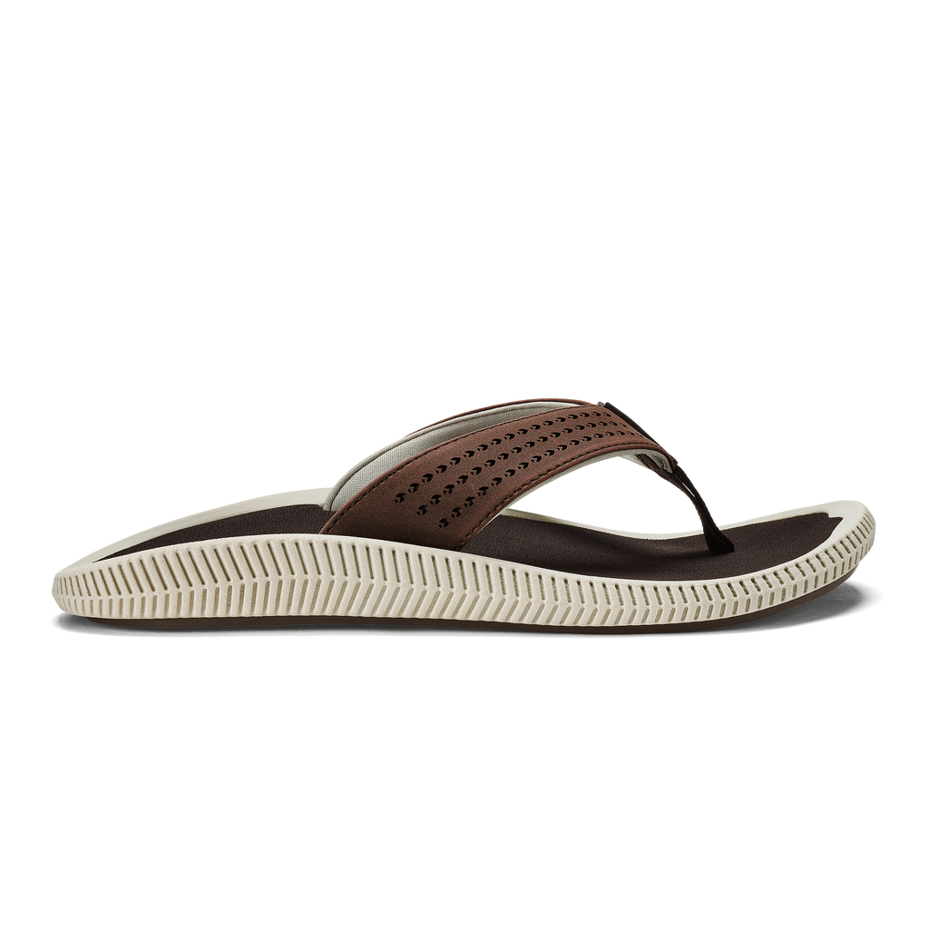 Olukai Ulele Men's Beach Sandals Dark Wood 1 Olukai Ulele Men's Beach Sandals Dark Wood