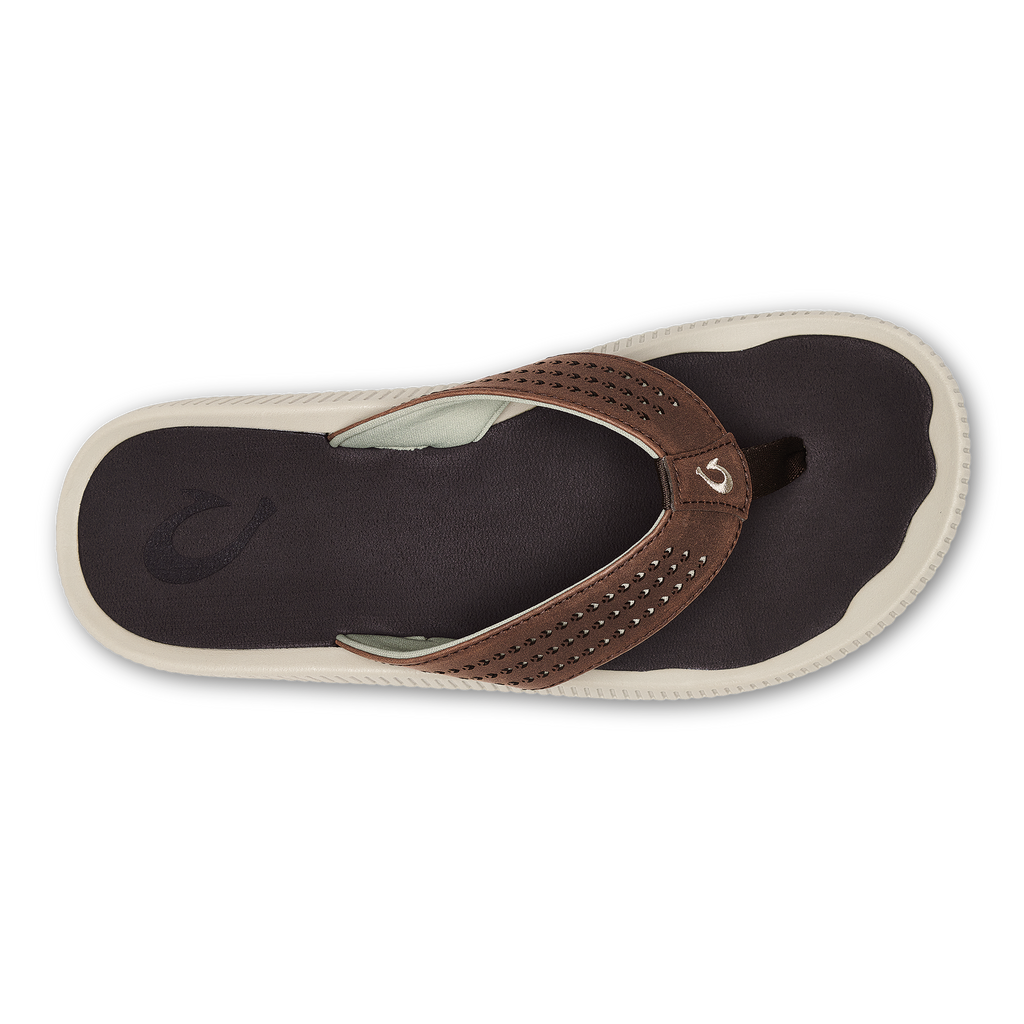 Olukai Ulele Men's Beach Sandals Dark Wood 2 Olukai Ulele Men's Beach Sandals Dark Wood