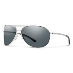 Smith Serpico 2 Silver Polarized Gray Sunglasses
