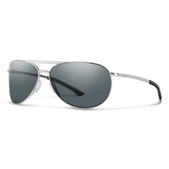 Smith Serpico 2 Slim Silver Polarized Gray Sunglasses
