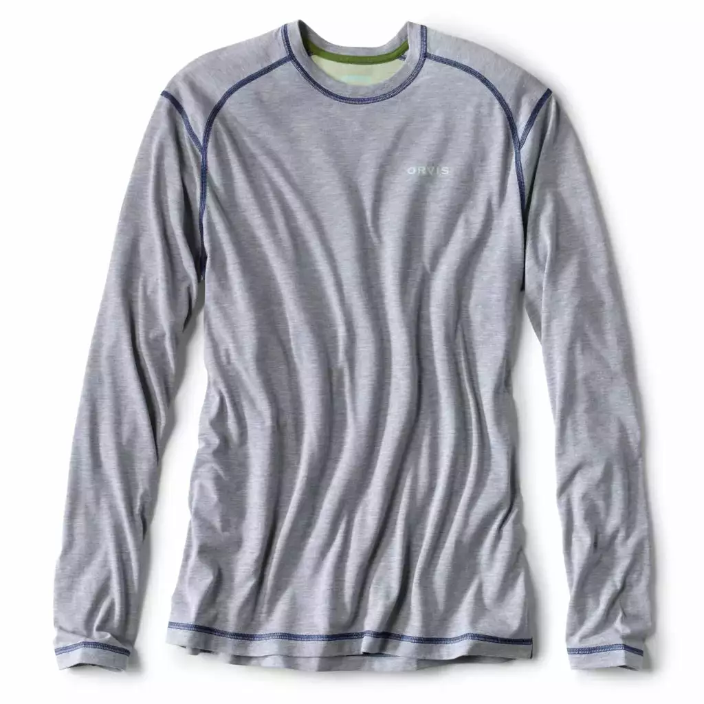 Mossy Creek Fly Fishing Orvis Drirelease Long-Sleeved Crew Light Gray Shirts 1 Mossy Creek Fly Fishing Orvis Drirelease Long-Sleeved Crew Light Gray Shirts