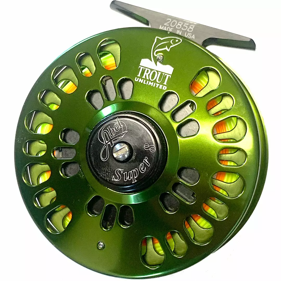 Mossy Creek Fly Fishing Used Abel Super 8 Trout Unlimited Edition Reel Olive 1 Mossy Creek Fly Fishing Used Abel Super 8 Trout Unlimited Edition Reel Olive