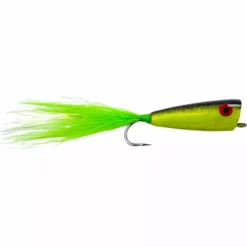 Mattioli Flies Mattioli Saltwater Popper Black And Chartreuse Fade