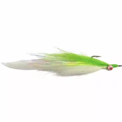 Mattioli Flies Half And Half 2/0 Chartreuse Over White