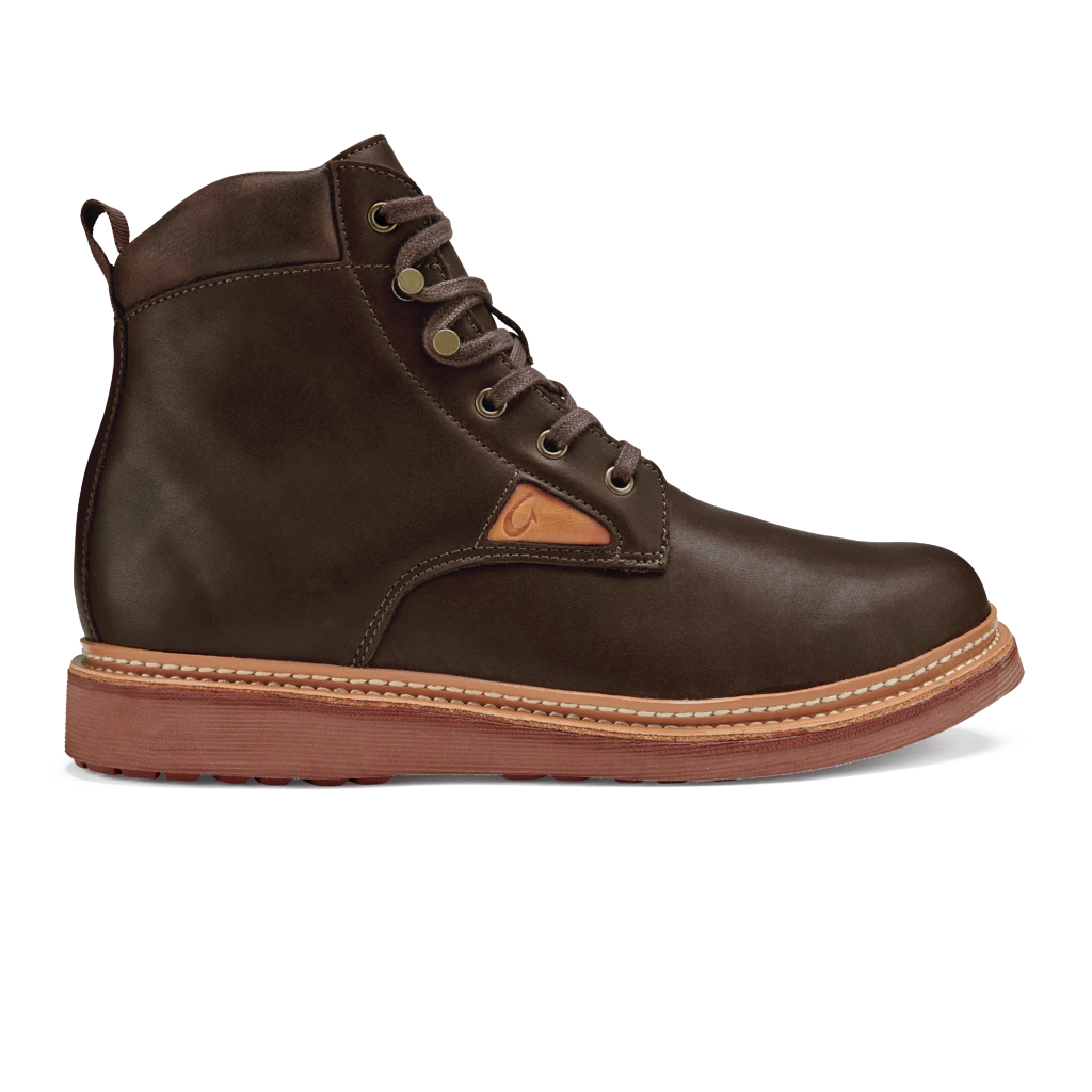 Olukai Kilakila Men's Leather Boot Dark Wood Footwear 1 Olukai Kilakila Men's Leather Boot Dark Wood Footwear