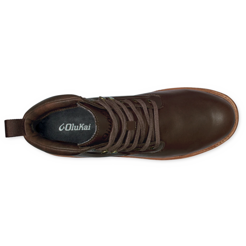 Olukai Kilakila Men's Leather Boot Dark Wood Footwear 3 Olukai Kilakila Men's Leather Boot Dark Wood Footwear