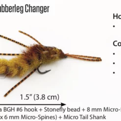 Flymen Flies Chocklett's Rubber Legs Changer Golden Stone