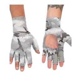 Simms Fishing Products Simms Solarflex Sunglove Hex Flo Camo Steel