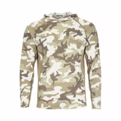 Simms Fishing Products Shirts Simms Solarflex Hoody Woodland Camo Sandbar