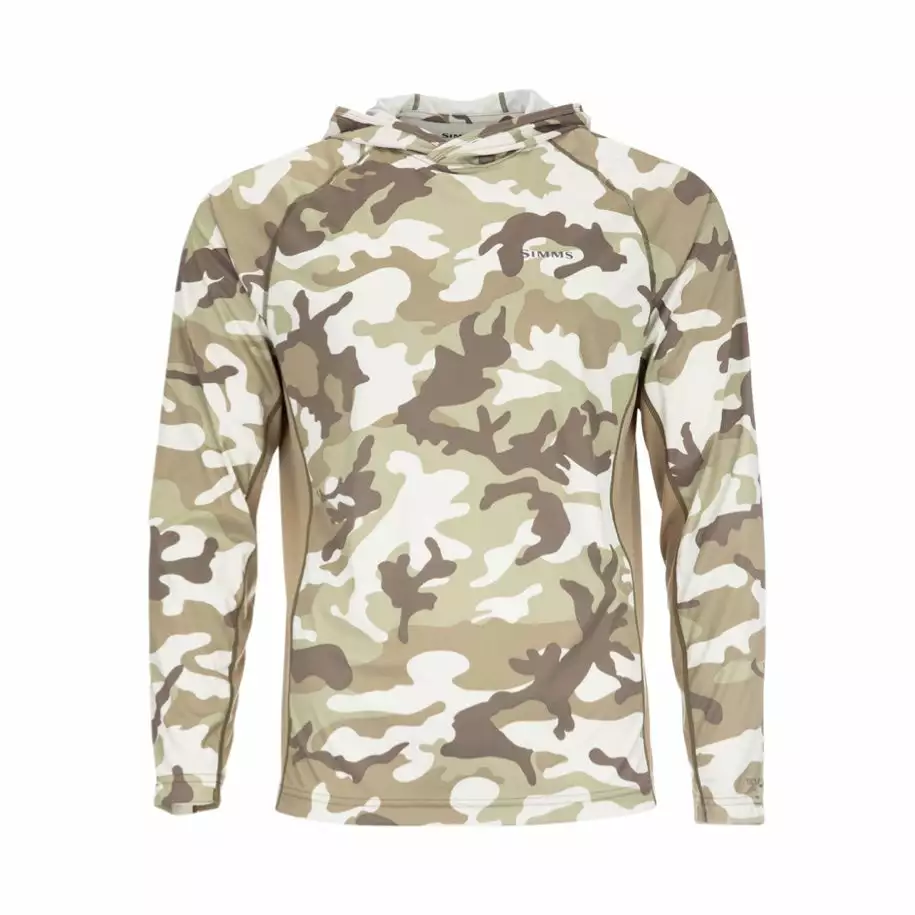 Simms Fishing Products Shirts Simms Solarflex Hoody Woodland Camo Sandbar 1 Simms Fishing Products Shirts Simms Solarflex Hoody Woodland Camo Sandbar