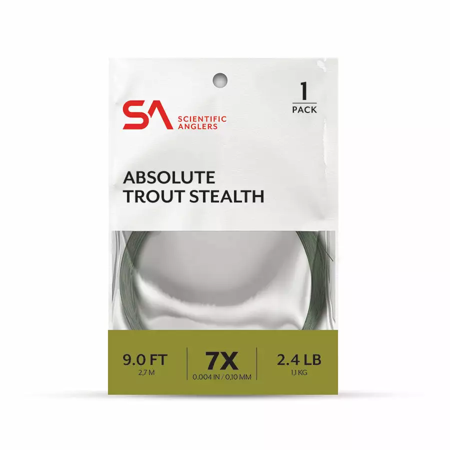 Scientific Anglers Leaders & Tippet Scientific Angler Absolute Trout Stealth 7.5' Leader 1-Pack 1 Scientific Anglers Leaders & Tippet Scientific Angler Absolute Trout Stealth 7.5' Leader 1-Pack
