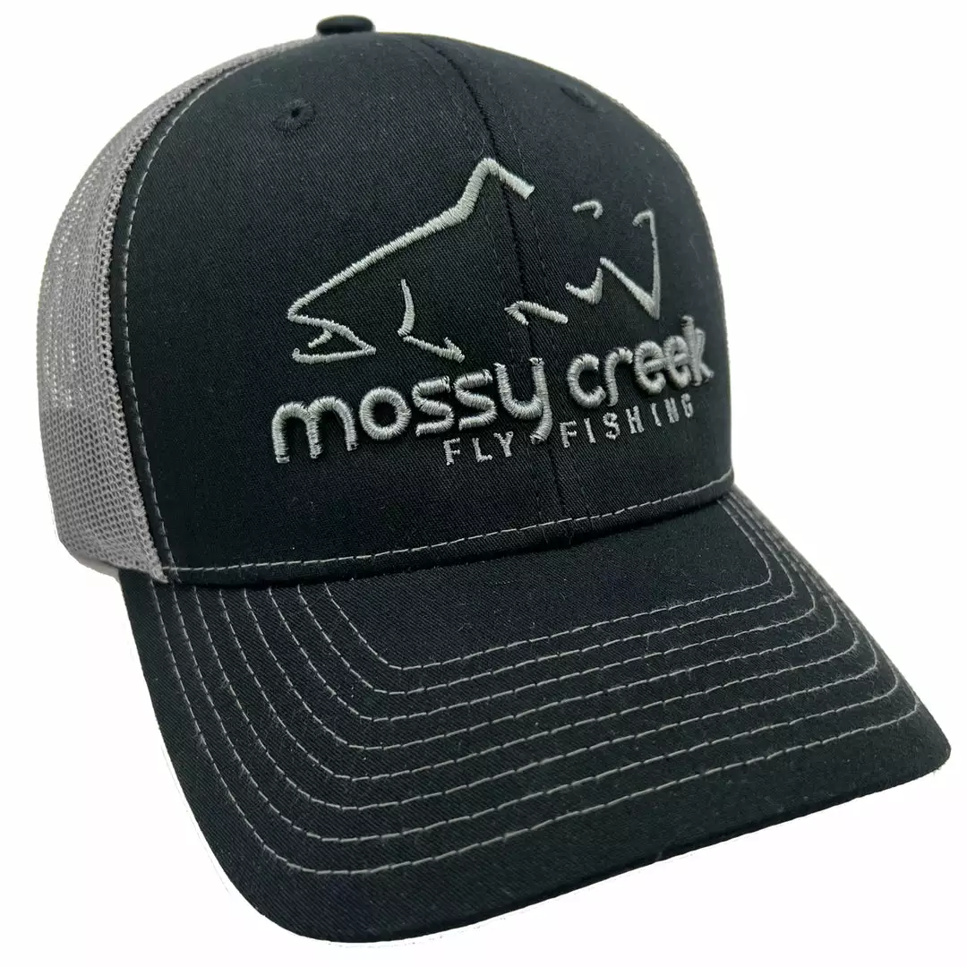 Mossy Creek Fly Fishing Hats Mossy Creek Logo Trucker Black/Charcoal 1 Mossy Creek Fly Fishing Hats Mossy Creek Logo Trucker Black/Charcoal