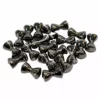 Hareline Brass Dumbell Eyes Black Nickel Beads, Cones, Eyes