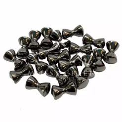 Hareline Brass Dumbell Eyes Black Nickel Beads, Cones, Eyes