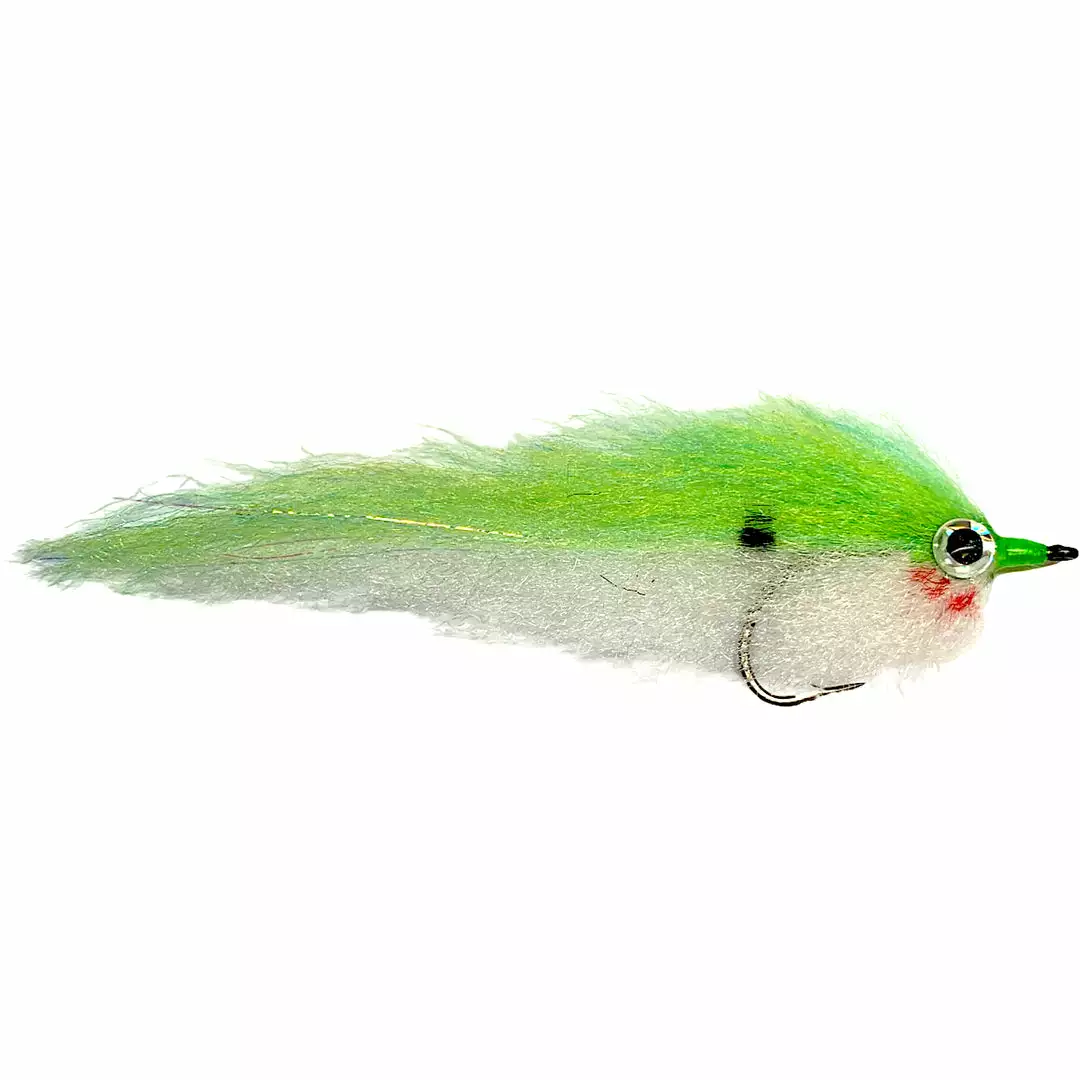 Mattioli Flies Bunker Fly Chartreuse Over White 1 Mattioli Flies Bunker Fly Chartreuse Over White