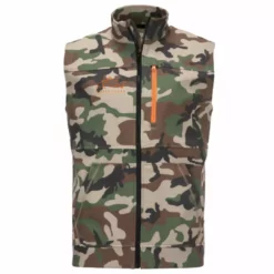 Mossy Creek Fly Fishing Simms Rogue Vest Woodland Camo With Custom Blaze Mossy Creek Logo