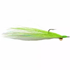 Mattioli Flies Clouser Minnow Chartreuse Over White