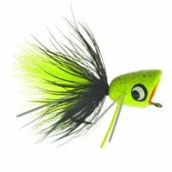 Umpqua Feather Merchants Umpqua Bass Popper Chartreuse Splatter Flies