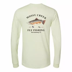 Mossy Creek Fly Fishing Mossy Creek Long Sleeve Vintage T-Shirt Citron SALE