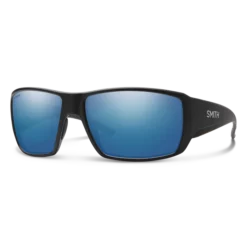 Smith Guides Choice Matte Black ChromaPop Glass Polarized Blue Mirror Sunglasses