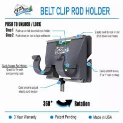 Hareline O'Pros Belt Clip Rod Holder Accessories