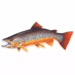 Mossy Creek Fly Fishing Gifts Mossy Creek Brown Sticker 9"