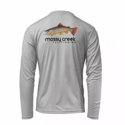 Mossy Creek Fly Fishing Shirts Mossy Creek Solar Crew Pearl Grey