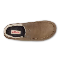 Olukai Kipuka Hulu Men's Leather Slippers Toffee Footwear