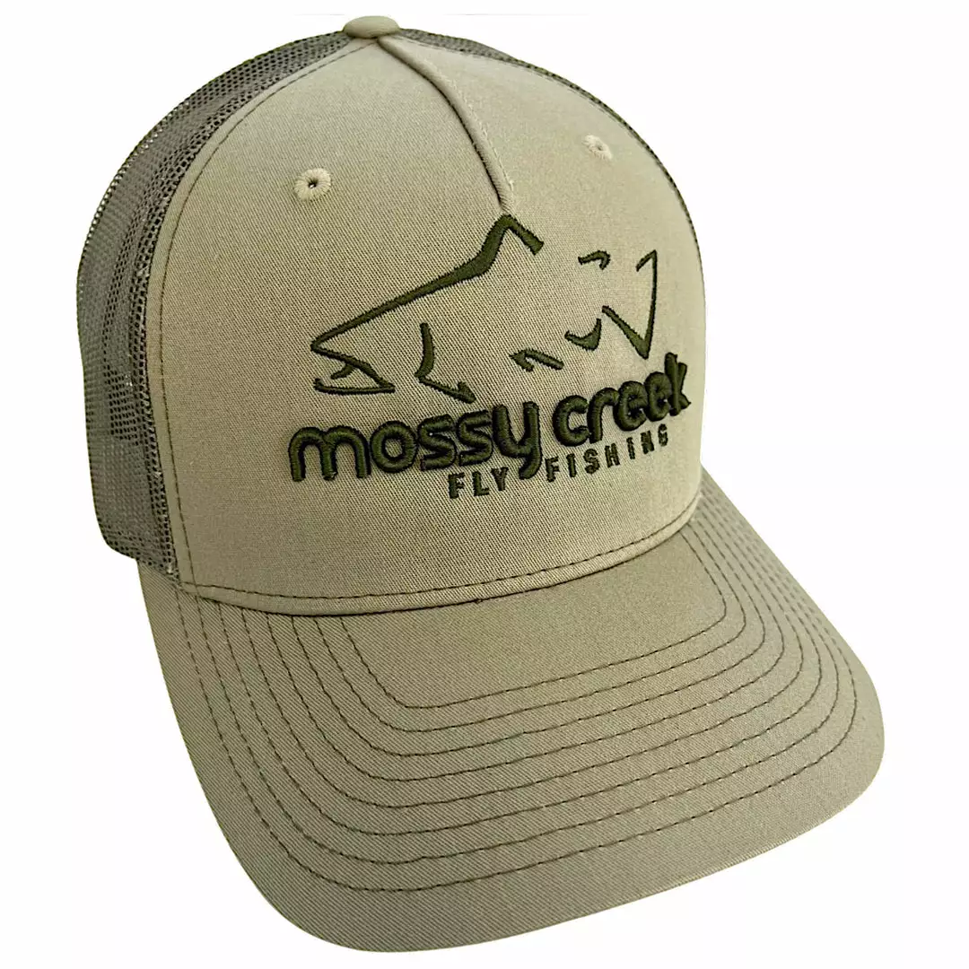 Mossy Creek Fly Fishing Hats Mossy Creek Logo Trucker Khaki Loden 1 Mossy Creek Fly Fishing Hats Mossy Creek Logo Trucker Khaki Loden