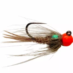 Umpqua Feather Merchants HOT ORANGE BEAD JIG CDC PHEASANT TAIL NYMPH Flies