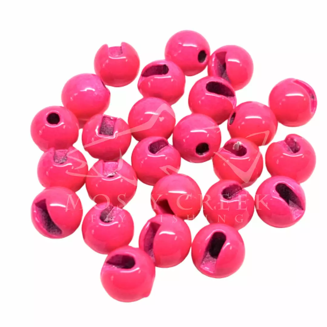 Fulling Mill Beads, Cones, Eyes Slotted Tungsten Bead Painted Fluorescent Pink 1 Fulling Mill Beads, Cones, Eyes Slotted Tungsten Bead Painted Fluorescent Pink