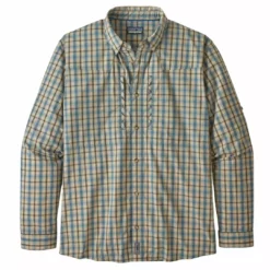SALE Patagonia Men's L/S Sun Stretch Shirt Smolder Blue