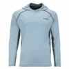 Simms Fishing Products Shirts Simms Solarvent Hoody Steel Blue/Storm