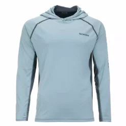 Simms Fishing Products Shirts Simms Solarvent Hoody Steel Blue/Storm
