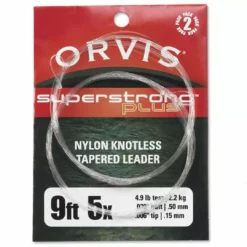 Mossy Creek Fly Fishing Orvis SuperStrong Plus Tapered Fly Fishing Leader 2PK Leaders & Tippet