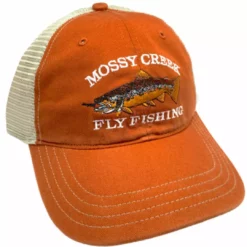 Mossy Creek Fly Fishing Mossy Creek Logo Unstructured Trucker Texas Orange Hats
