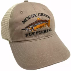 Mossy Creek Fly Fishing Mossy Creek Logo Unstructured Trucker Driftwood Hats