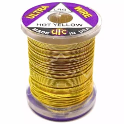 Wapsi Fly Thread, Tinsel, Wire Ultra Wire Hot Yellow